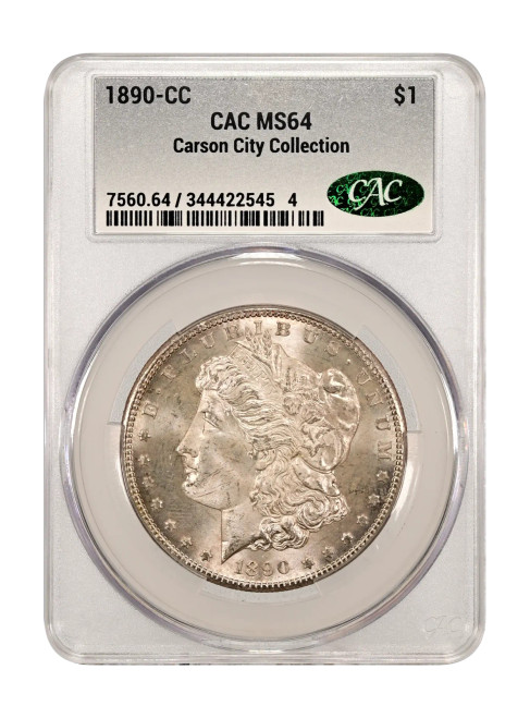 1890-CC Morgan Dollar CACG MS64 Carson City Collection
