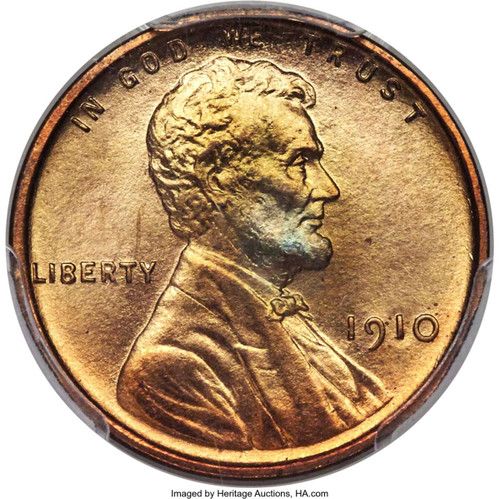 1910 1C Proof Lincoln Cent Coin PCGS PR67     RD coin front image