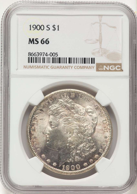 1900-S S$1 Morgan Silver Dollar Coin NGC MS66 coin front image