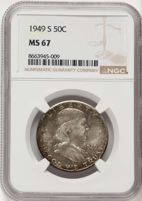 Bullionshark 1949-S 50C Franklin Half Dollar Coin NGC MS67 - HAT785142012 