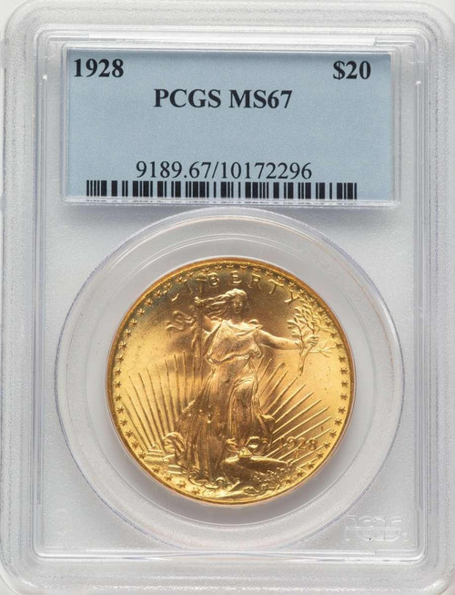 Bullionshark 1928 $20 Saint Gaudens Double Eagle PCGS MS67 - HAT507799019 