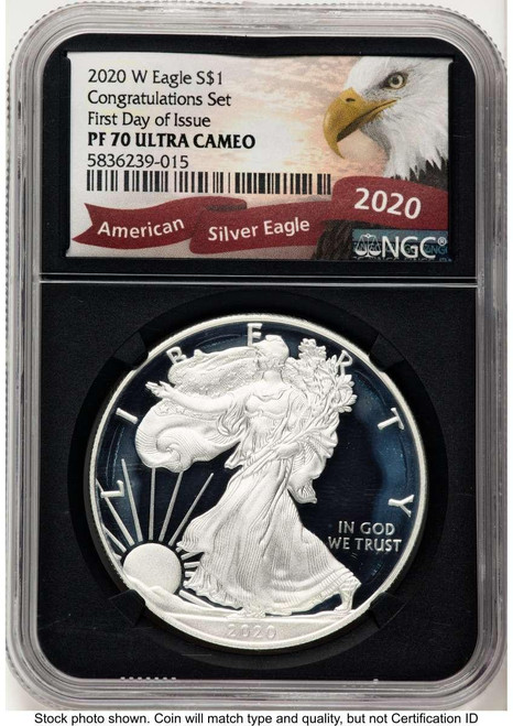 2020 Mongolia 5000T Majestic Eagle 5oz .999 Silver BlackProof Coin