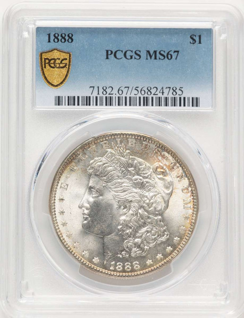 1888 S$1 Morgan Silver Dollar Coin PCGS MS67 coin front image