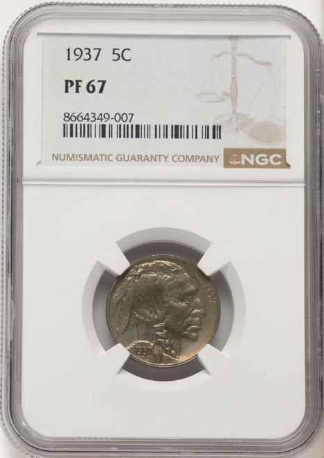 1937 5C Proof Buffalo Nickel Coin NGC PF67 coin front image