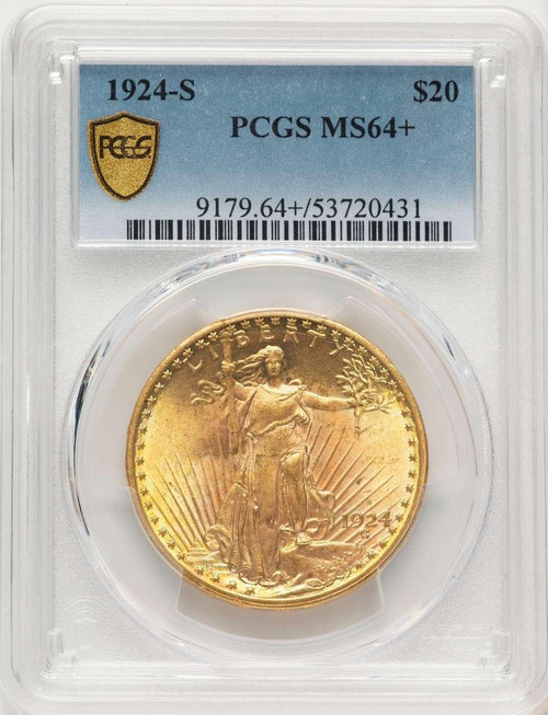Bullionshark 1924-S $20 Saint Gaudens Double Eagle PCGS MS64  + - HAT778971003 