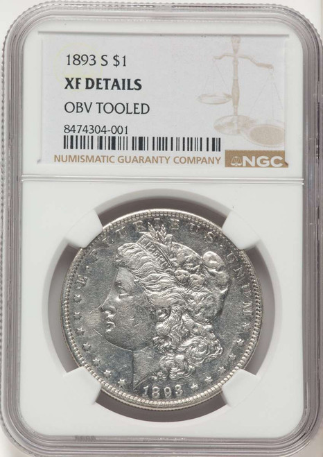 1893-S S$1 Morgan Silver Dollar Coin NGC XF   Details coin front image