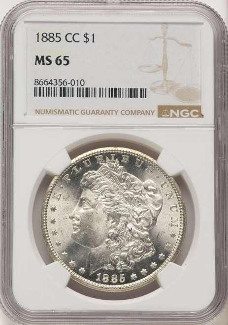 Bullionshark 1885-CC S$1 Morgan Silver Dollar Coin NGC MS65 - HAT787594014 