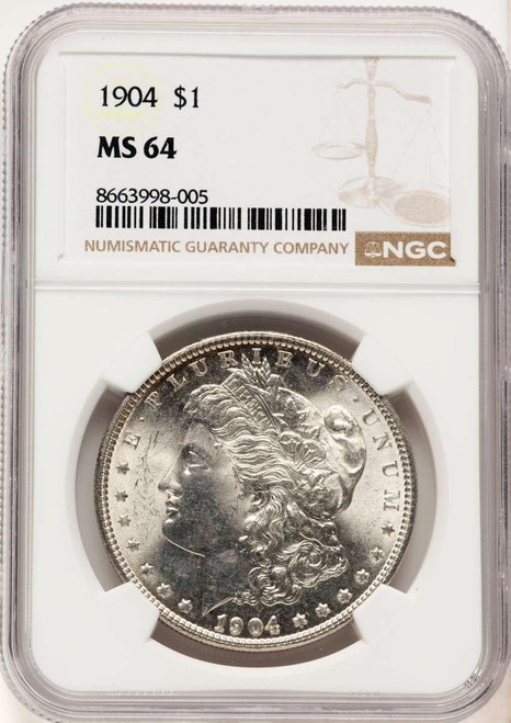 Bullionshark 1904 S$1 Morgan Silver Dollar Coin NGC MS64 - HAT785988022 