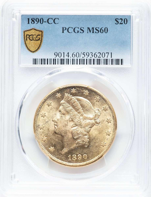 Bullionshark 1890-CC $20 Liberty Gold Double Eagle PCGS MS60 - HAT507868048 