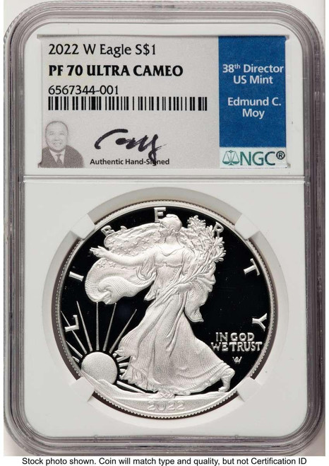 Bullionshark 2022-W S$1 Proof American Silver Eagle Coin NGC PF70 UCAM - HAT787442131 