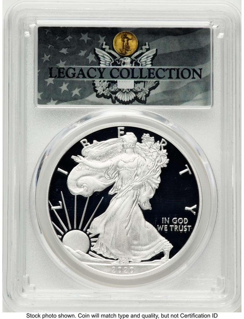 Bullionshark 2020-W S$1 Proof American Silver Eagle Coin PCGS PR70 DCAM - HAT524021027 