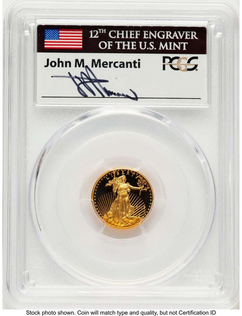 Bullionshark 2015-W $5 Proof 1/10 oz American Gold Eagle Coin PCGS PR70 DCAM - First Day of Issue - HAT788549003 