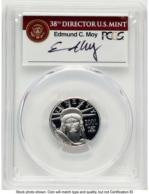 Bullionshark 2001-W $25 Proof 1/4 oz Platinum Eagle Coin PCGS PR70 DCAM - Statue of Liberty - HAT788454053 
