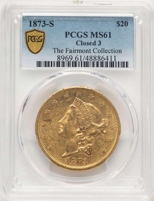 Bullionshark 1873-S $20 Liberty Gold Double Eagle PCGS MS61   Closed 3 - HAT787435057 