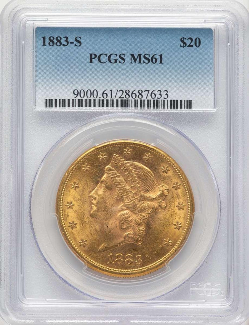Bullionshark 1883-S $20 Liberty Gold Double Eagle PCGS MS61 - HAT572924013 