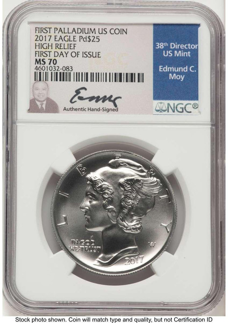 Bullionshark 2017 $25 Palladium Eagle Coin NGC MS70 - HAT788454107 