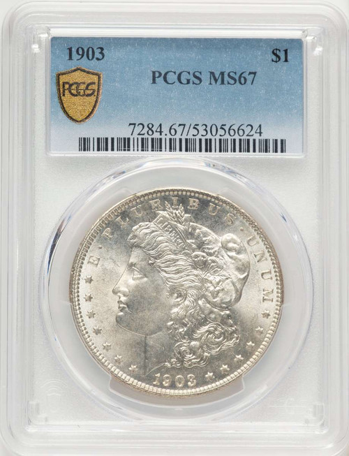 1903 S$1 Morgan Silver Dollar Coin PCGS MS67 coin front image