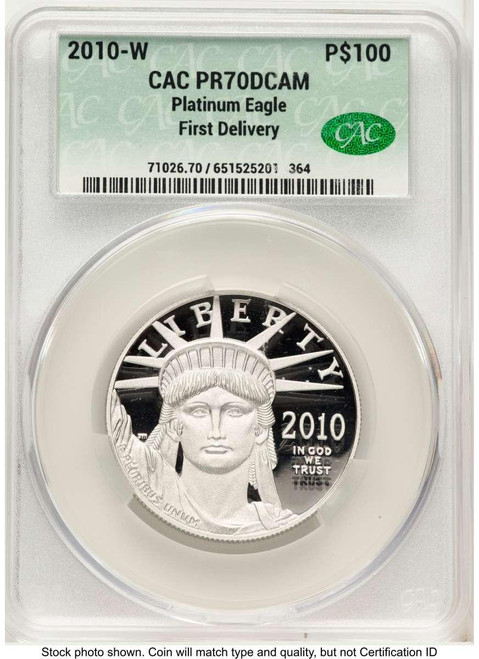 Bullionshark 2010-W $100 Proof Modern Bullion Coin CACG PR70   One-Ounce Platinum Eagle - Statue of Liberty - HAT524772011 
