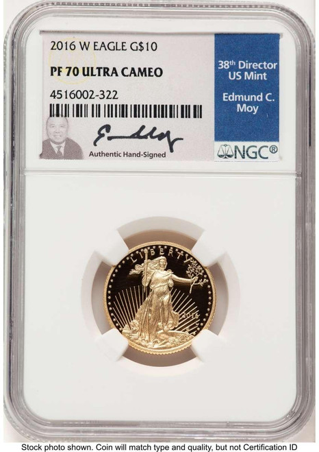 Bullionshark 2016-W $10 Proof 1/4 oz American Gold Eagle Coin NGC PF70 UCAM - 30th Anniversary - HAT789046004 