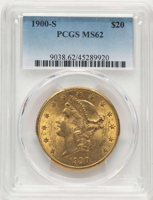 Bullionshark 1900-S $20 Liberty Gold Double Eagle PCGS MS62 - HAT787315008 
