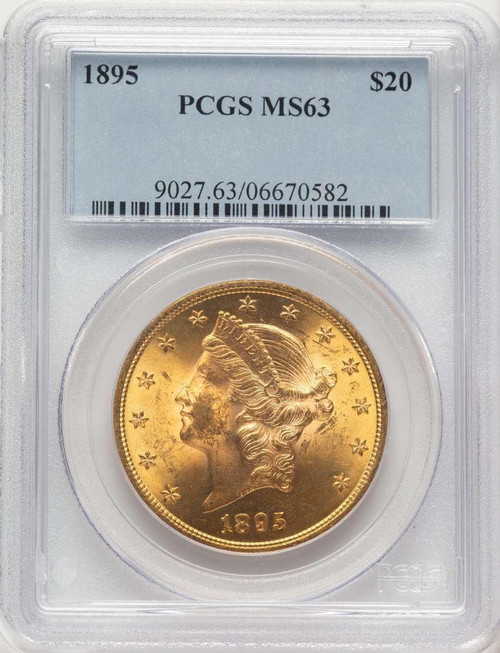 Bullionshark 1895 $20 Liberty Gold Double Eagle PCGS MS63 - HAT524824026 