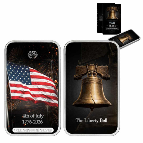  250 Years of Independence: The Liberty Bell 1 oz Silver Bar - Limited Release 