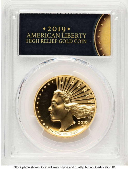 Bullionshark 2019-W $100 Gold High Relief Coin PCGS MS70   Enhanced - HAT789372002 