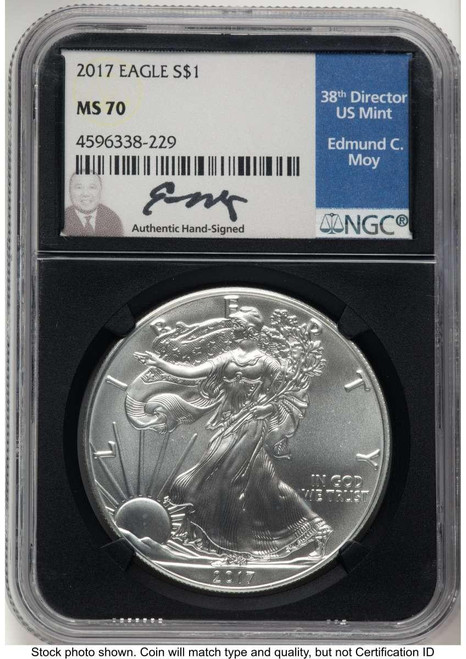 Bullionshark 2017 S$1 American Silver Eagle Coin NGC MS70 - HAT517569031 