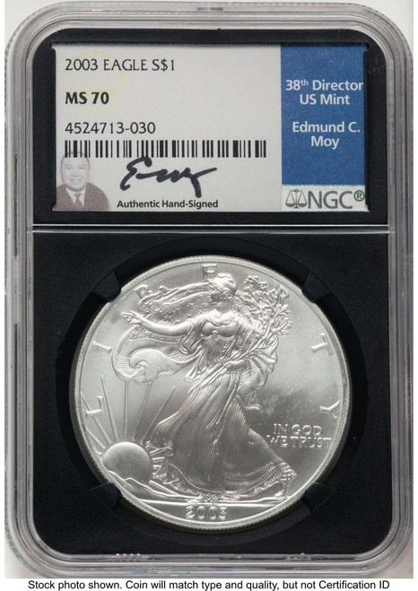 Bullionshark 2003 S$1 American Silver Eagle Coin NGC MS70 - HAT517569022 