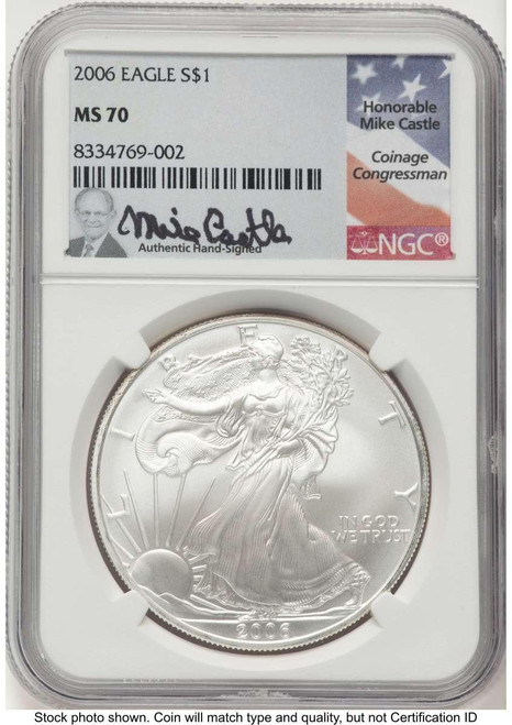 Bullionshark 2006 S$1 American Silver Eagle Coin NGC MS70 - HAT519916417 