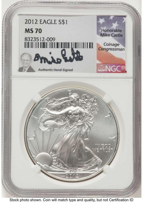 Bullionshark 2012 S$1 American Silver Eagle Coin NGC MS70 - HAT519916201 