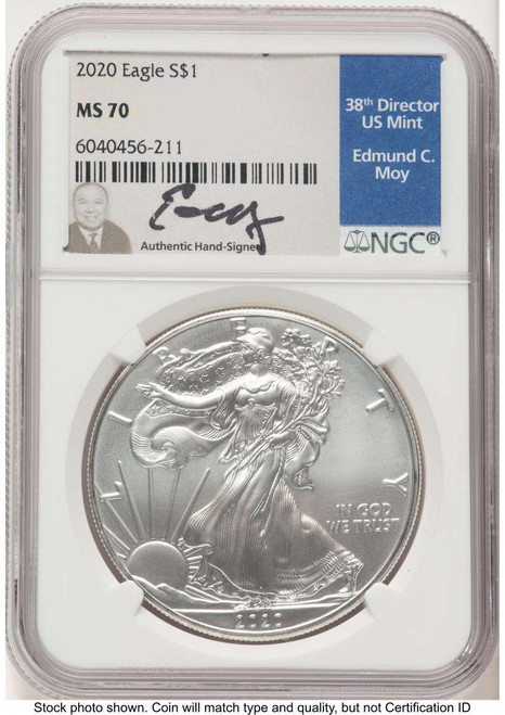 Bullionshark 2020 S$1 American Silver Eagle Coin NGC MS70 - HAT788282005 