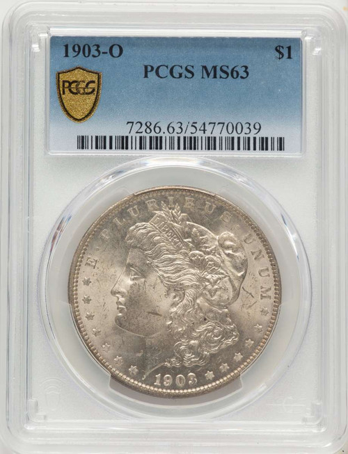 1903-O S$1 Morgan Silver Dollar Coin PCGS MS63 coin front image