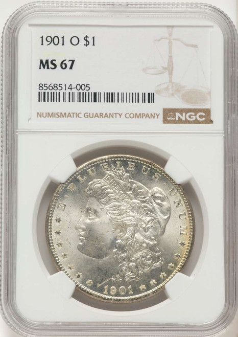 1901-O S$1 Morgan Silver Dollar Coin NGC MS67 coin front image