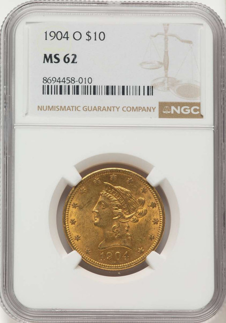 1904-O $10 Liberty Gold Eagle Coin NGC MS62 coin front image