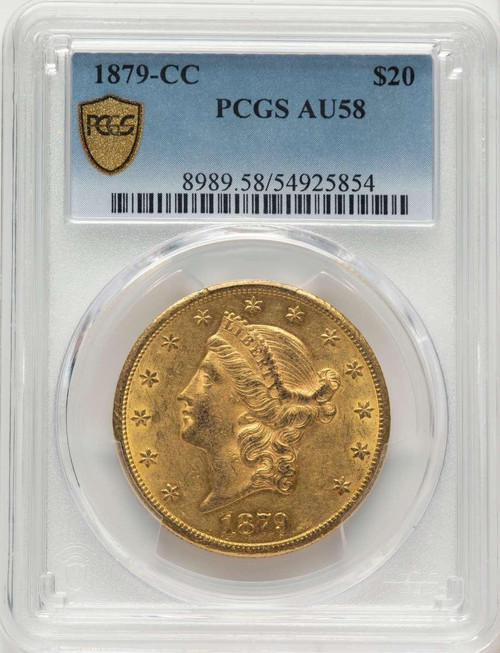 Bullionshark 1879-CC $20 Liberty Gold Double Eagle PCGS AU58 - HAT572609002 
