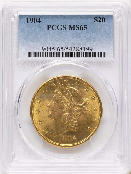 Bullionshark 1904 $20 Liberty Gold Double Eagle PCGS MS65 - HAT171509150 