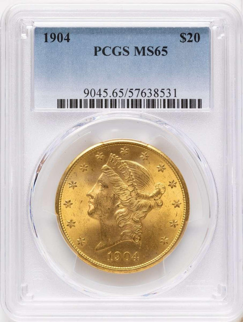 Bullionshark 1904 $20 Liberty Gold Double Eagle PCGS MS65 - HAT171509149 
