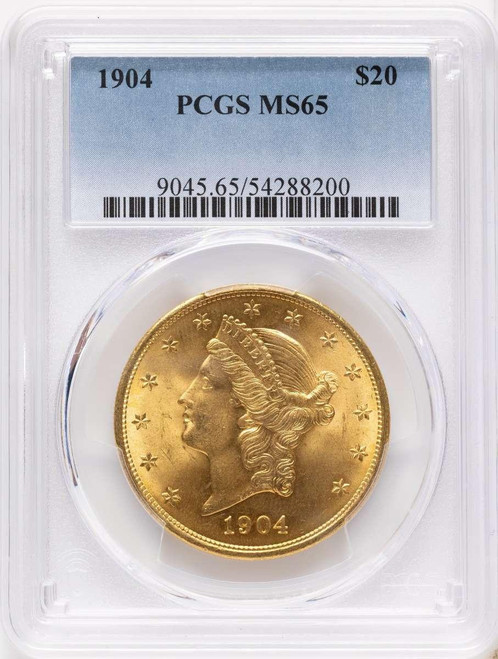 Bullionshark 1904 $20 Liberty Gold Double Eagle PCGS MS65 - HAT171509151 
