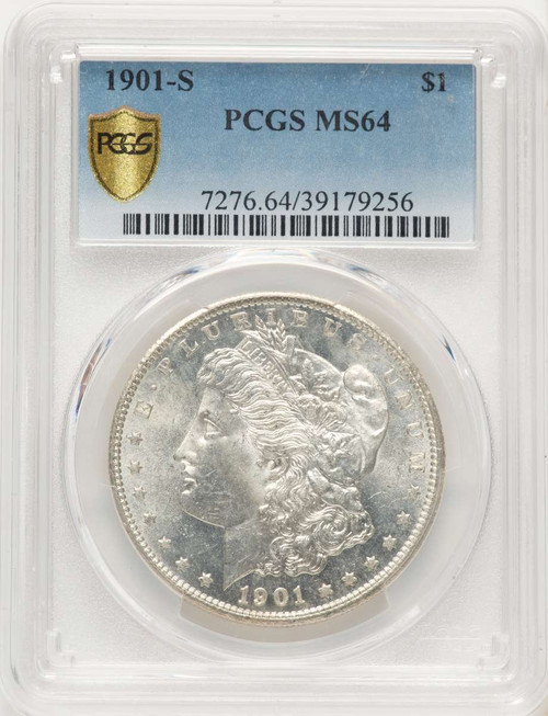 1901-S S$1 Morgan Silver Dollar Coin PCGS MS64 coin front image