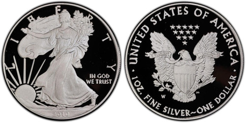 Bullionshark 2010-W American Silver Eagle Proof (OGP & Papers)