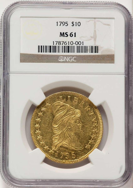 Bullionshark 1795 $10 Early Eagle Coin NGC MS61   13 Leaves - HAT784501003 