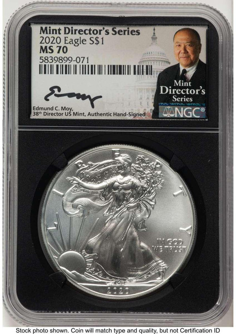 Bullionshark 2020 S$1 American Silver Eagle Coin NGC MS70 - HAT789018051 