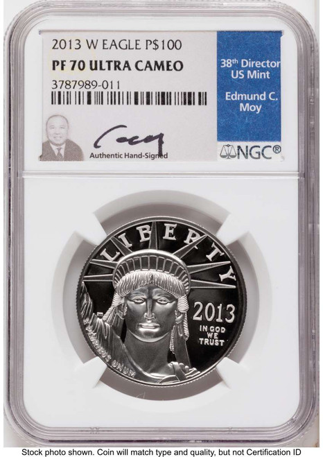 2013-W $100 Proof Modern Bullion Coin NGC PF70   One-Ounce Platinum American Eagle coin front image