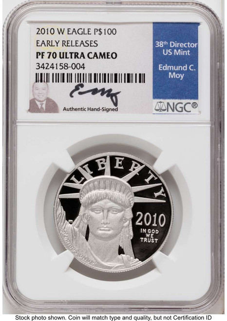 2010-W $100 Proof Modern Bullion Coin NGC PF70   One-Ounce Platinum Eagle - Statue of Liberty coin front image