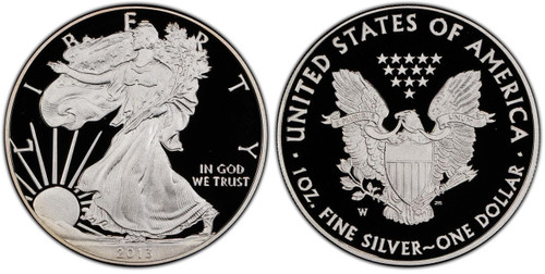 Bullionshark 2013-W American Silver Eagle Proof (OGP & Papers)