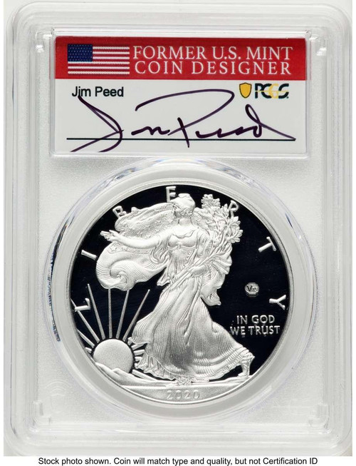 Bullionshark 2020-W S$1 Proof American Silver Eagle Coin PCGS PR70 DCAM - v75 Privy - HAT786221048 