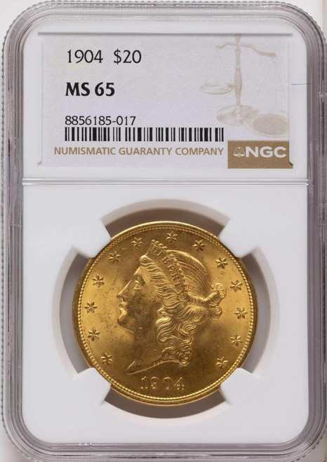 Bullionshark 1904 $20 Gold Liberty Double Eagle NGC MS65 - HAT171505013 