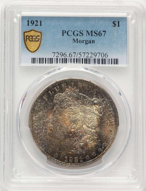 Bullionshark 1921 S$1 Morgan Silver Dollar Coin PCGS MS67 - HAT508238030 