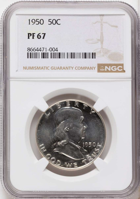 Bullionshark 1950 50C Proof Franklin Half Dollar Coin NGC PF67 - HAT787624001 
